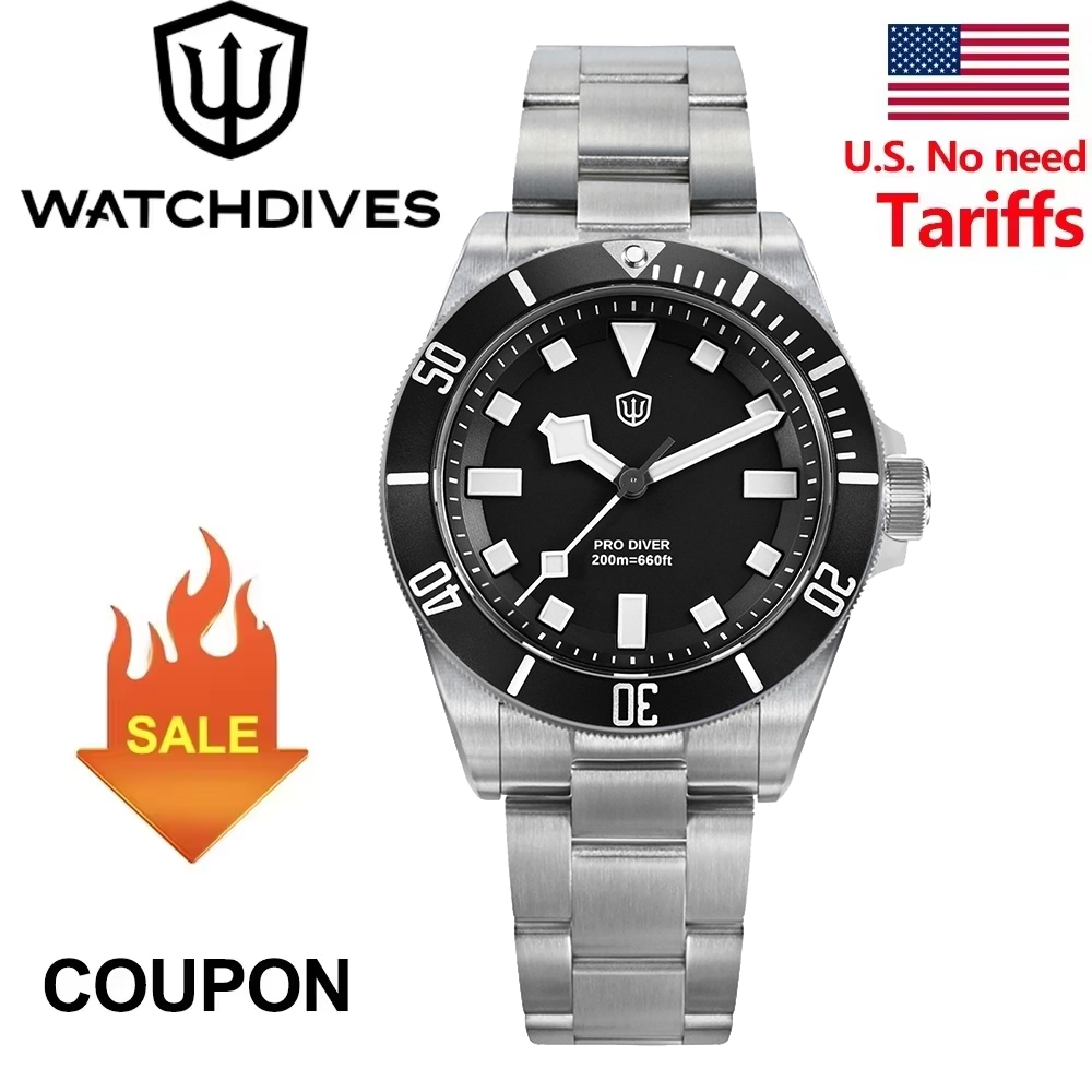 Rolex Watch Submariner - Watchdives WD1969 Pro Uhr VH31 Sweep