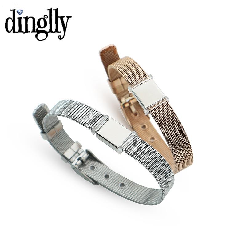 Mesh Strap Metal - DINGLLY 10 mm hochwertige Edelstahl-Mesh-Gürtelarmbänder, passend